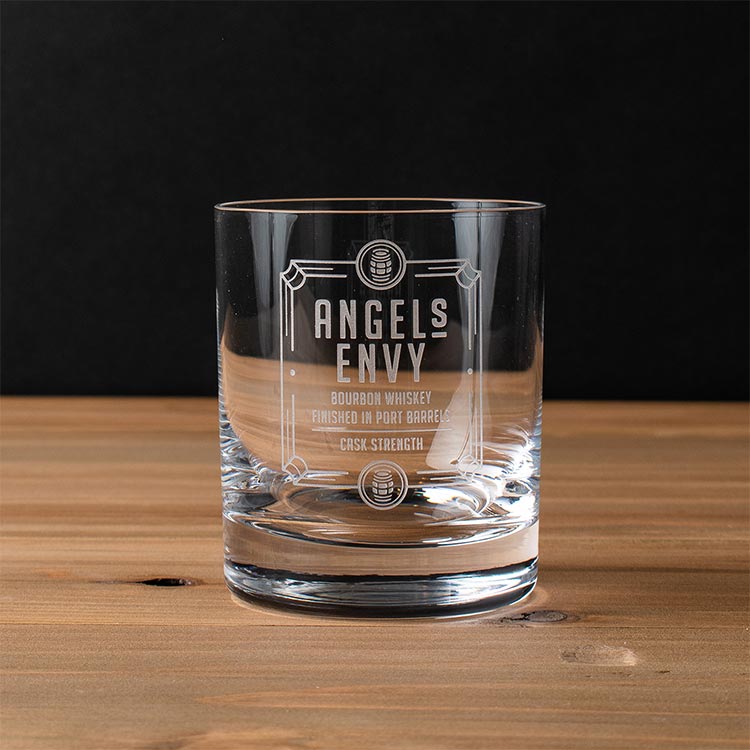 ANGEL'S ENVY CASK STRENGTH BOURBON Collectible Whiskey Glass 8 Oz